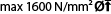 Тел макÑ. 1600 N/mm² ÐакÑ. диамеÑÑÑ(mm)