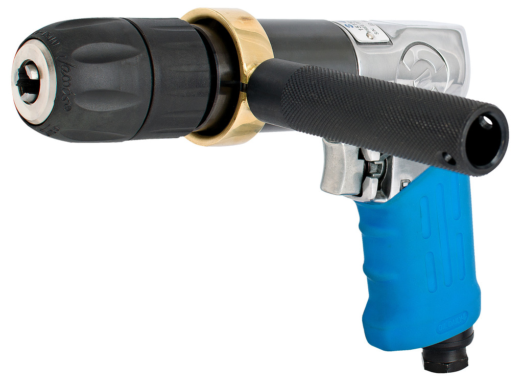 Pneumatic drill with handle