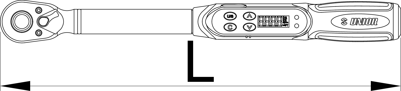 Unior 567008192 llave dinamometrica electronica 1 2 par de apriete de