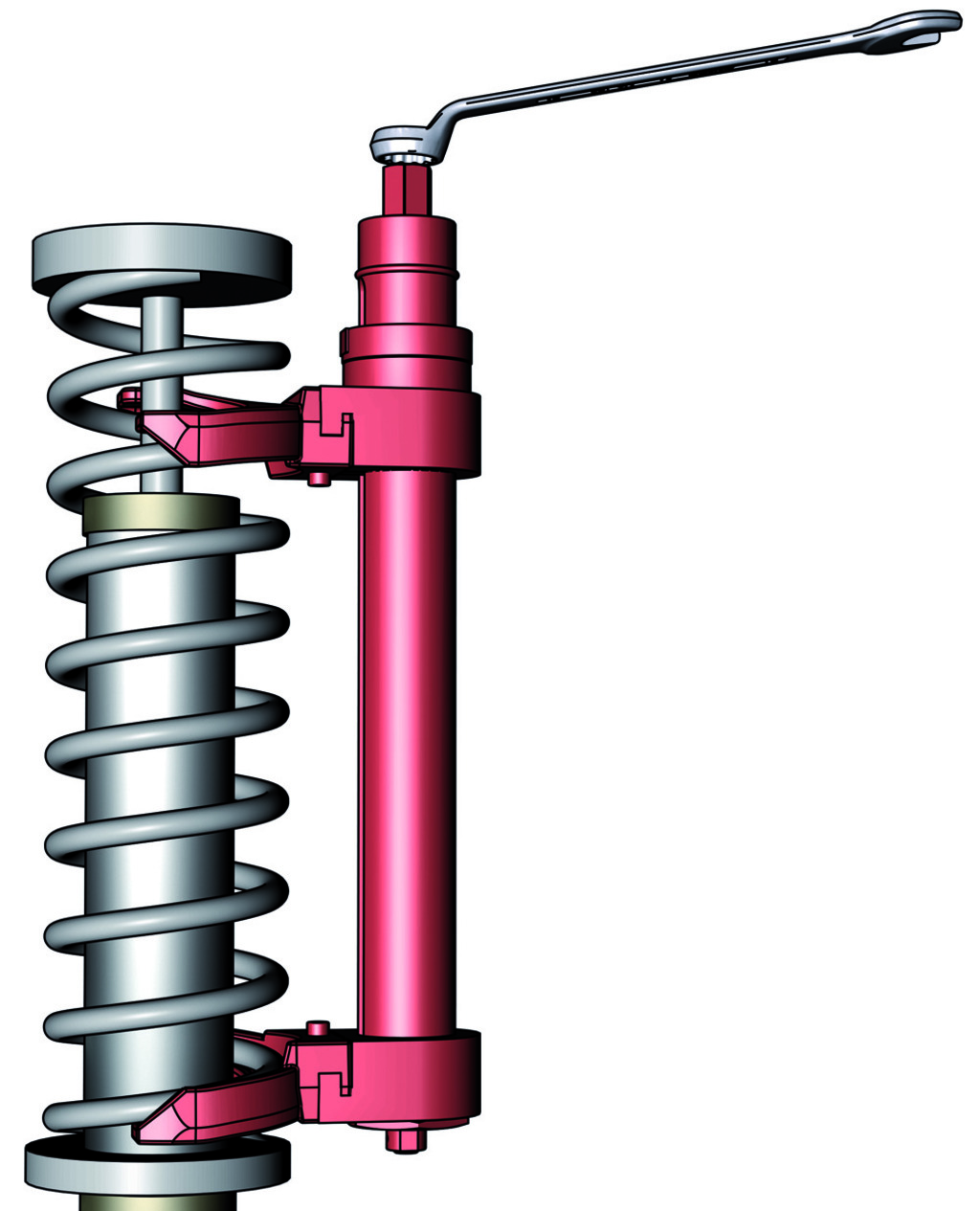 Suspension compressor for shock absorber springs