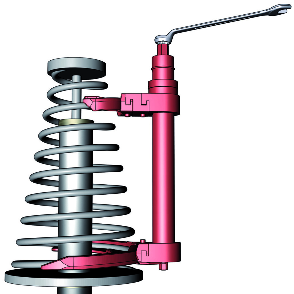 Suspension compressor for shock absorber springs