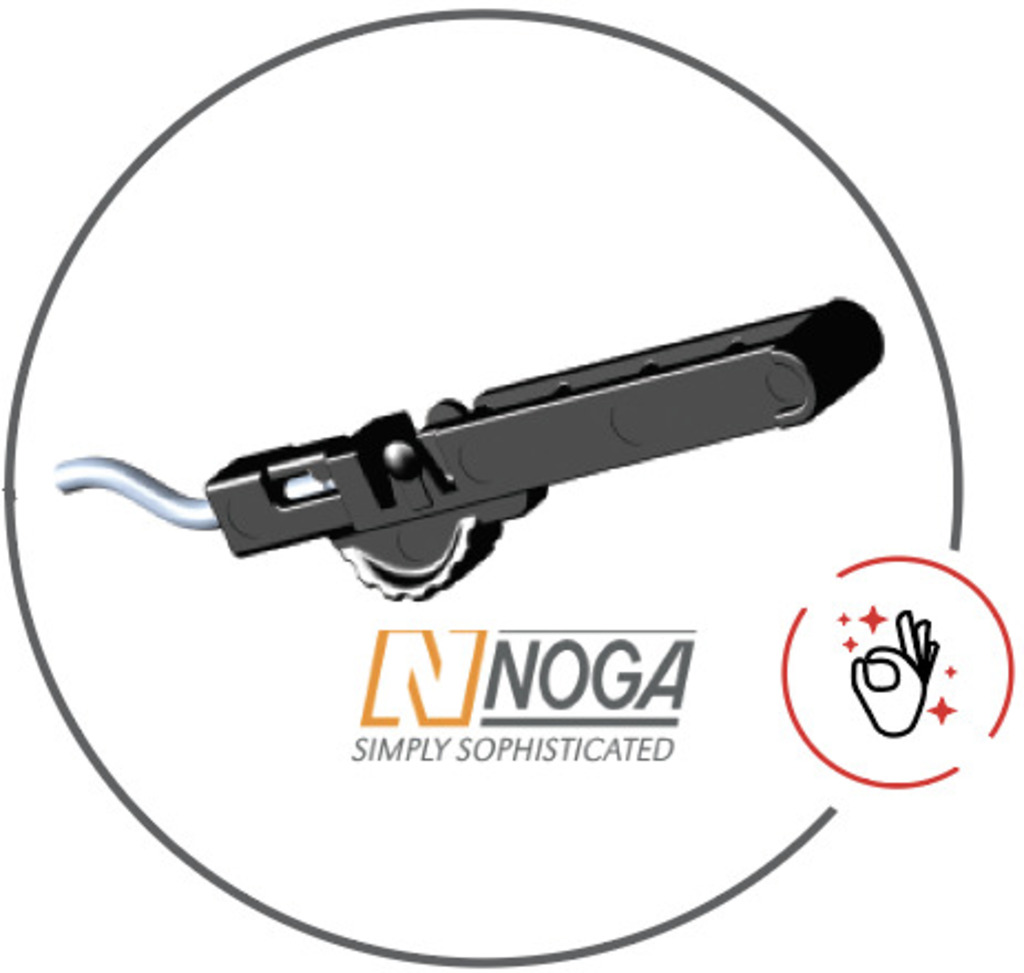 Utilisation individuelle possible de l'outil d'élimination des bavures NOGA