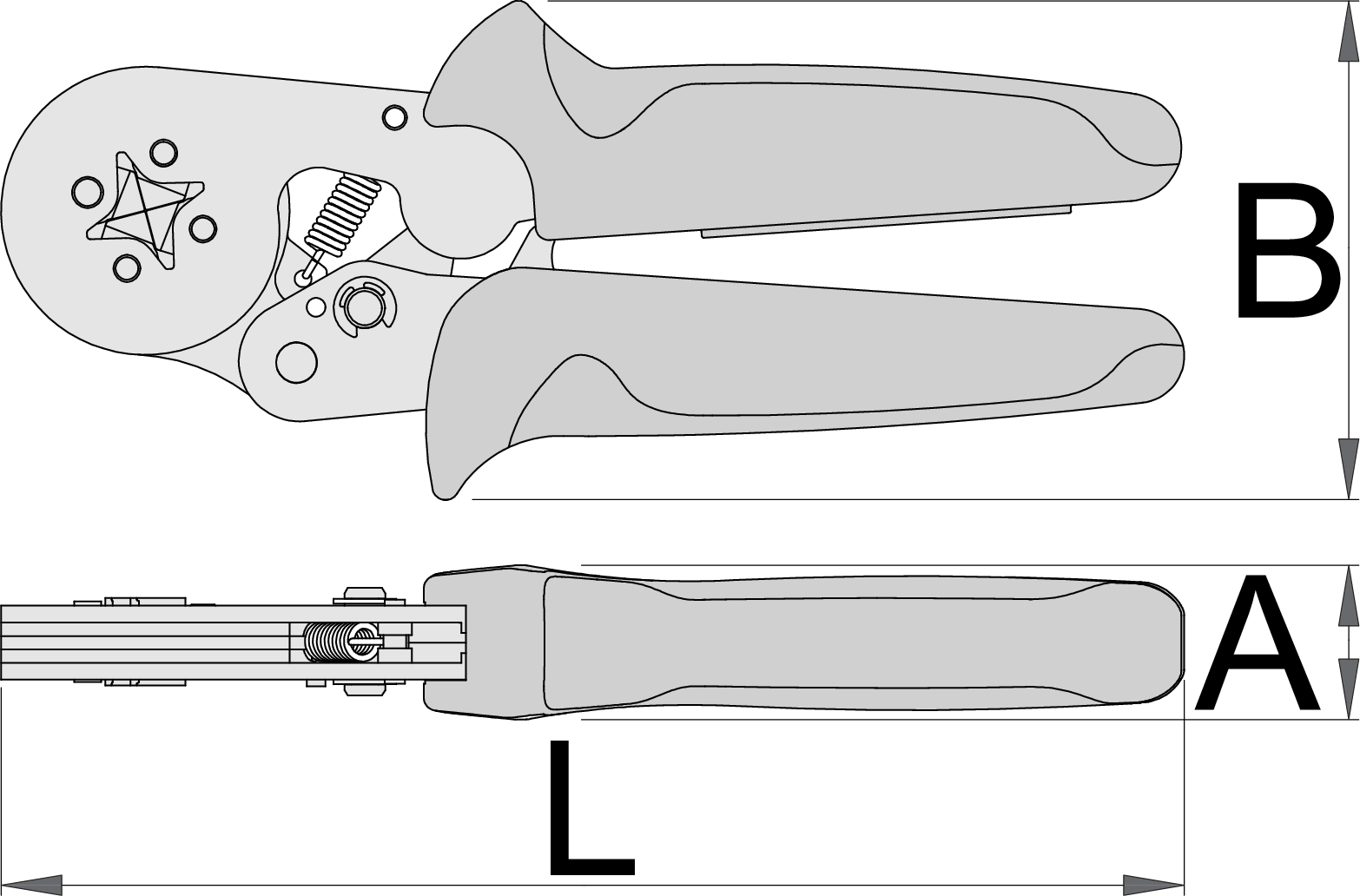 UNIOR 621552 PINCE A SERTIR ET DENUDER COSSES ISOLEES 427/4CG