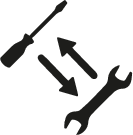 При смяна (превключване) на инструменти се препоръчва да се спазва процедурата за подмяна, описана в Unior d.d. каталога (инструментите са прикрепени постоянно по време на замяната с един карабинер или замяната се извършва на така нареченото безопасно място).